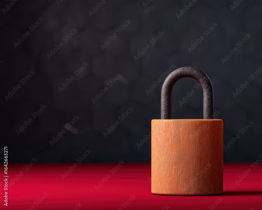 Poster anonymous browsing cybersecurity concept. a unique padlock on a vibrant background.