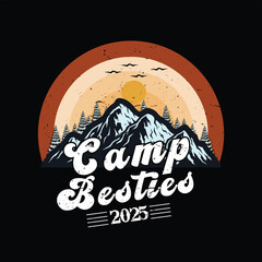 Camp besties 2025 T-shirt design