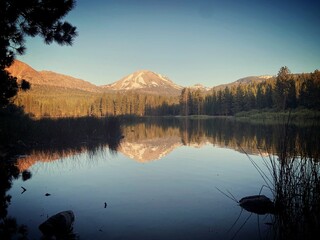 sunrise over the lake