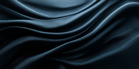 monochrome abstract ocean background, dark blue and black tones, elegant texture with soft wave motion feel, high contrast design for luxury branding or editorial layout