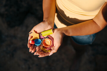 Collecting Colorful Plastic Waste for Environmental Awareness
