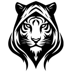 Tiger assassin portrait silhouette