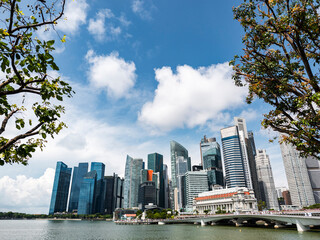 Singapore skyline futuristic waterfront architecture