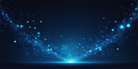 A sparkling blue night sky with a winter holiday star pattern, perfect for a festive Christmas wallpaper design © nur