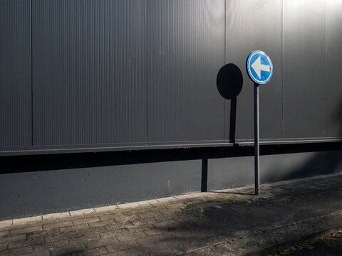 road sign in city