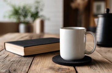 Fototapeta premium Cozy interior scene with coffee