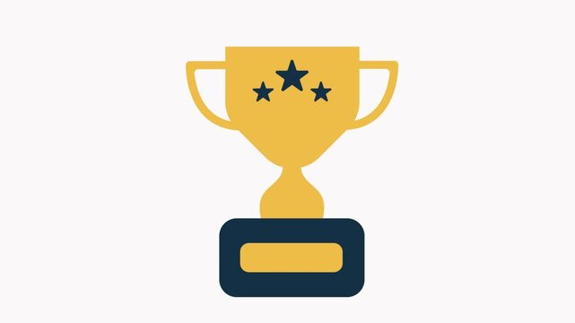 trophy icon animation  simple flat