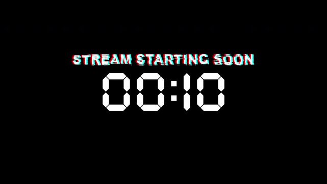 Digital timer displaying 15 second for online streaming event. Perfect for promotional graphics for live streams, virtual events, and digital marketing. 4k video