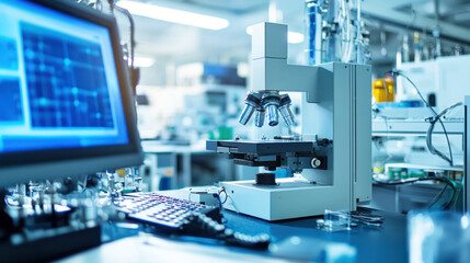 A physics research laboratory with high-energy particle acceleration equipment.