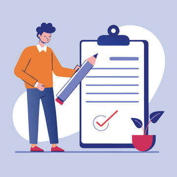 Legal Document Signing Process &ndash; Flat Design Vector Graphic