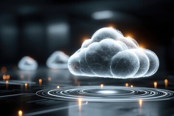 Glowing Cloud Digital Realm