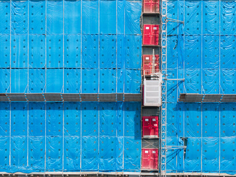 Construction Site Elevator New Building Progress