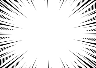 柄入りの集中線、背景フレーム、ポップなデザイン