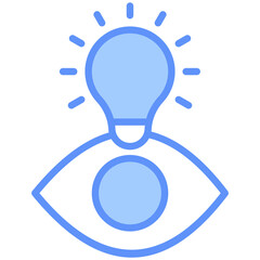 Vision Outline Blue Color Icon