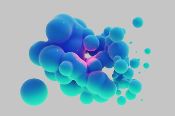 Colorful 3D Spheres Forming an Abstract Design With Soft Edges