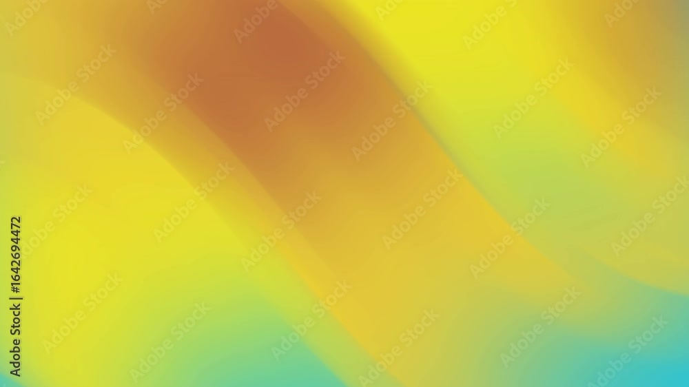 Poster abstract gradient with vibrant hues of yellow blending into teal and orange, creating a dynamic, flu