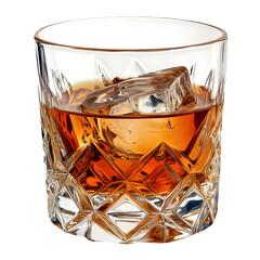Whisky glass drink white refreshment. isolated on a white background