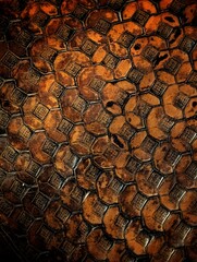 old  rusty metal stone wall