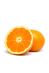 Orange Slice isolated white background. Generative Ai
