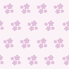 flower seamless pattern in purple pink color