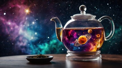 teapot and cup of tea
