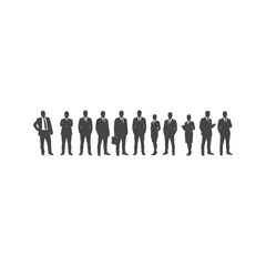 Silhouette of Businesspeople Team  Diverse Professionals Working Together