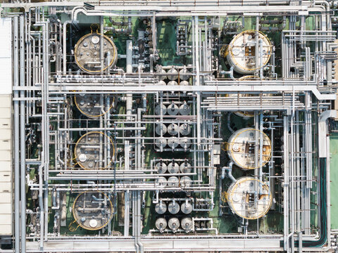 Semiconductor Manufacturing Plant Aerial View 