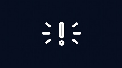 Exclamation Point Icon Simple Dark Design