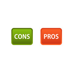Pros vs Cons Icon Set  Advantage and Disadvantage Graphics