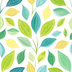 Leaves seamless pattern vector art and illustration
1