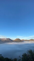 natural scenery on Mount Bromo, East Java, Indonesia