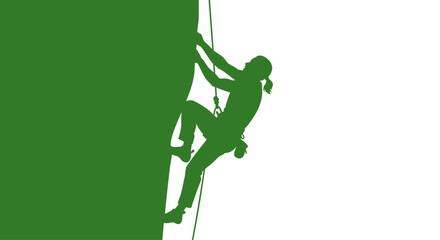 climber silhouette conquering challenges reaching new heights