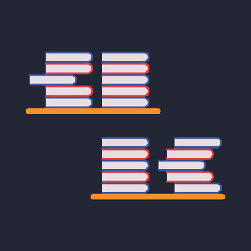 Books on shelves