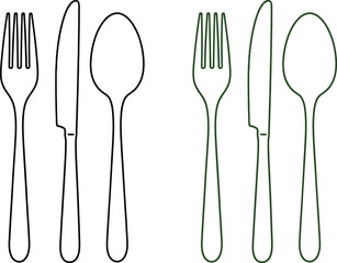 Find cutlery set fork knife spoon for dining table setting art