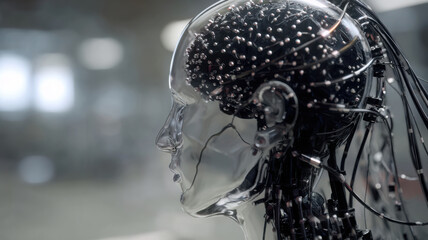 AI-human hybrid brain wave animation in lab -