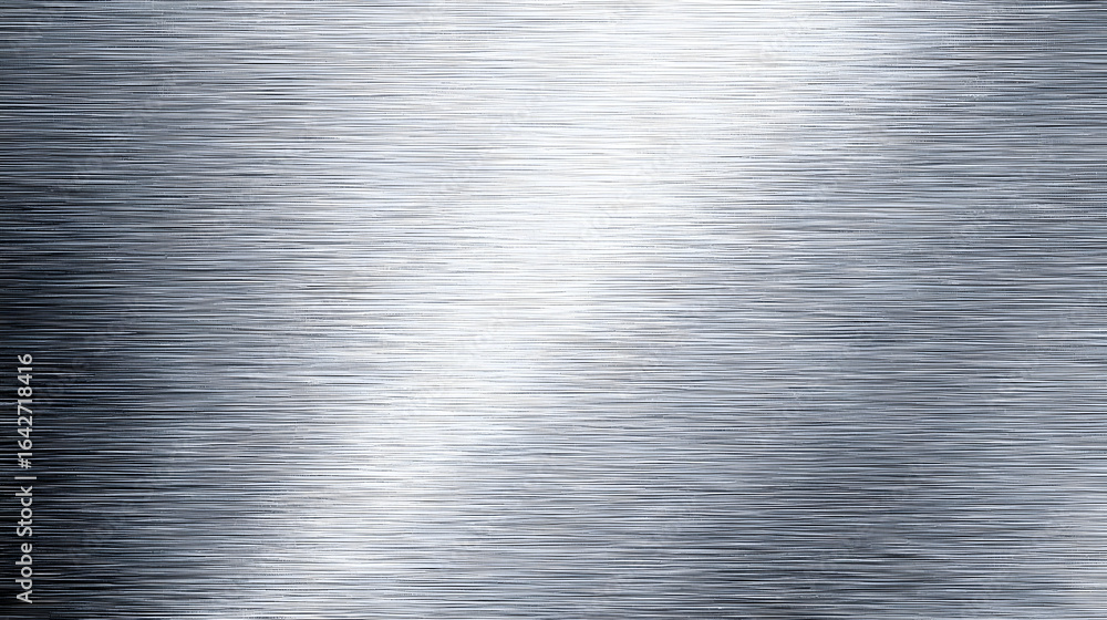 Poster brushed aluminum texture in soft gray with linear pattern