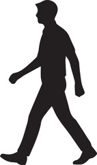 silhouette of a man running