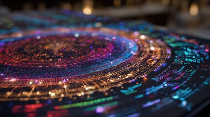 Colorful circular data display