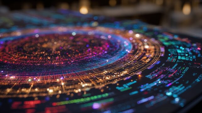 Colorful circular data display