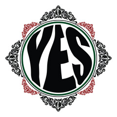 YES in a Traditional Thai Frame