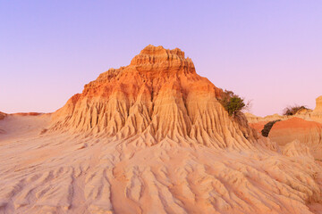 Sandstone formations in Mungo National Park. Outback Australia.