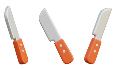 Cartoon Style kitchen knife 3D graphic
