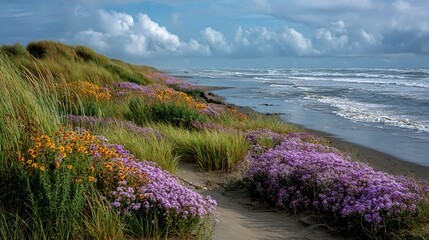 Dune restoration with native plants stabilizes sandy coastlines, preventing wind erosion while supporting unique flora and fauna communities.