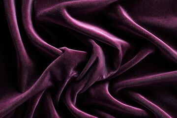 Fototapeta premium Close-up of draped purple velvet fabric