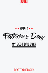 Happy Father's Day Stylish Modern Calligraphy Text Vertical Template