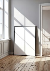 Obraz premium Frame Mockup – ISO A Paper Size Living Room Wall Poster in Modern Interior, 3D Render