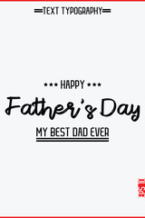 Happy Father's Day Modern Hand Lettering Text Vertical
