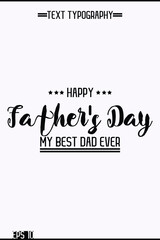 Stylish Text Lettering Design Of Happy Father's Day Vertical Template