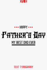 Happy Father's Day Stylish Modern Calligraphy Text Vertical Template