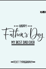 Happy Father's Day Stylish Text Lettering Design Vertical Template